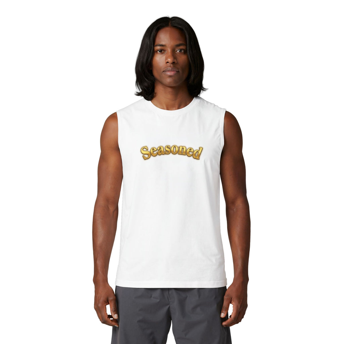 Seasoned tank | Embroidered script, training event 2026