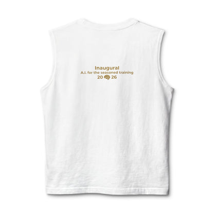 Seasoned tank | Embroidered script, training event 2026