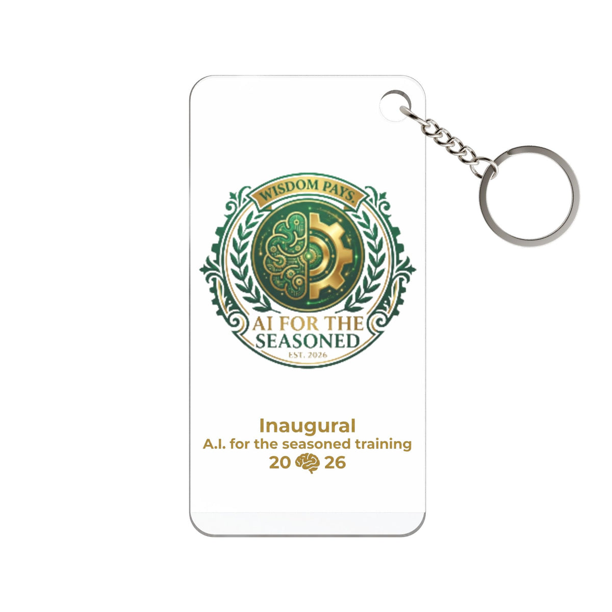 AI For The Seasoned Crest keychain charm | Acrylic Keychain